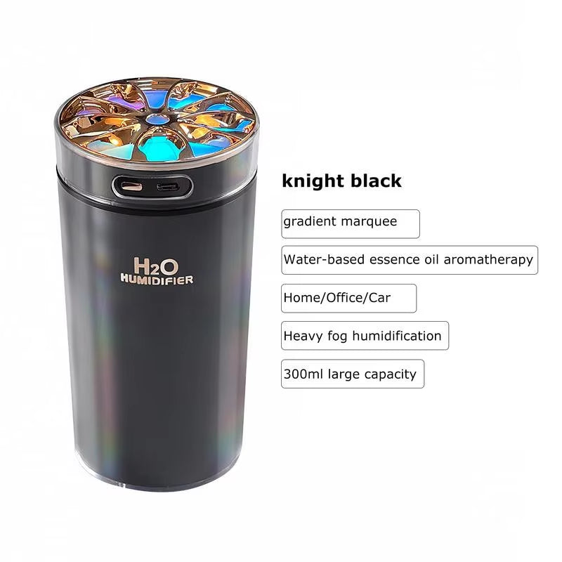 Portable Aromatherapy Humidifier - Mini USB Desktop and Car Air Mist Diffuser for Home and Office Use