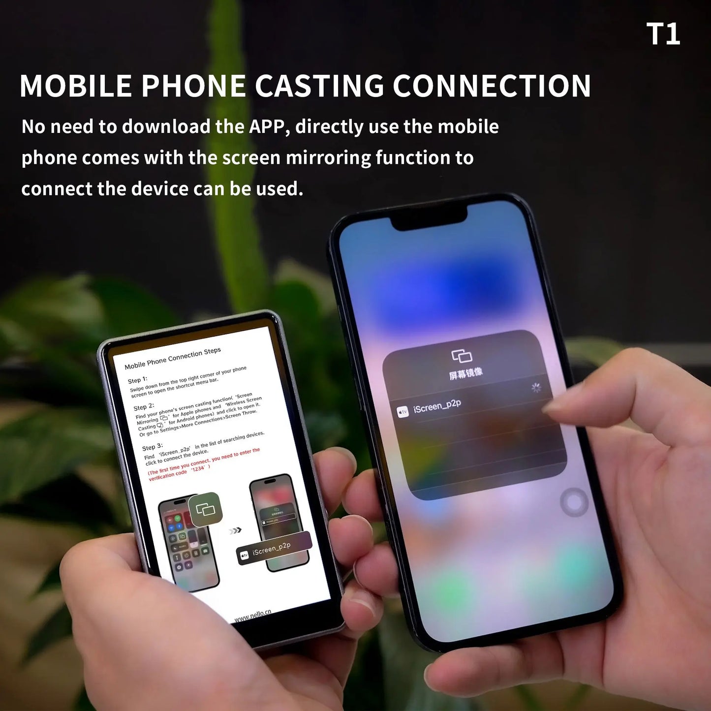 Magnetic Phone Vlog Selfie Monitor Screen for Rear Camera Compatibility with iPhone and Android Devices